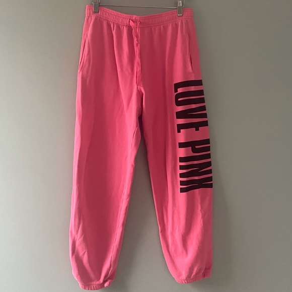 Vintage Victoria’s Secret LOVE PINK Sweatpants Cuff Ankle Drawstring Workout Y2K - Picture 9 of 9